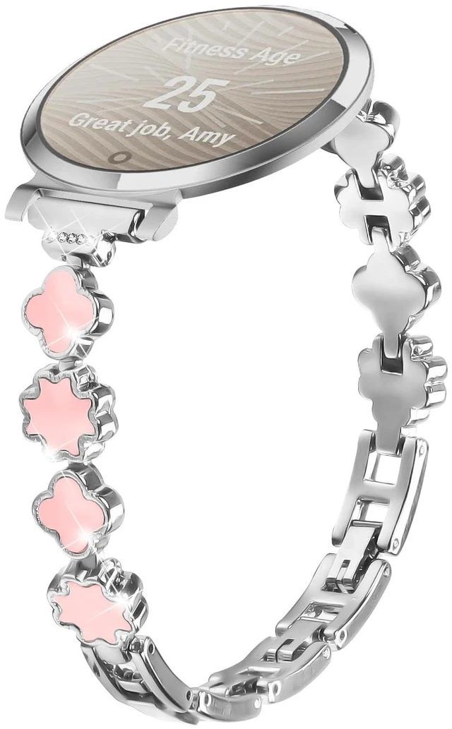 Main image of Bling Bands Compatible with Garmin Lily 2 /Lily 2 Classic, Diamond Rhinestone Metal Cowboy Chain Watch Strap, Dressy Jewelry Replacement Bracelet Accessories for Women