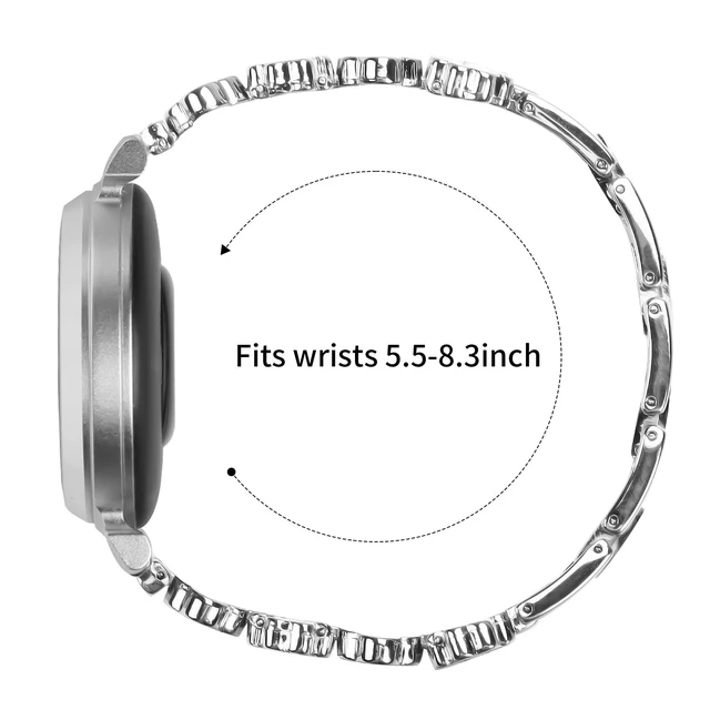 Alt view image 3 of 7 - Bling Bands Compatible with Garmin Lily 2 /Lily 2 Classic, Diamond Rhinestone Metal Cowboy Chain Watch Strap, Dressy Jewelry Replacement Bracelet Accessories for Women