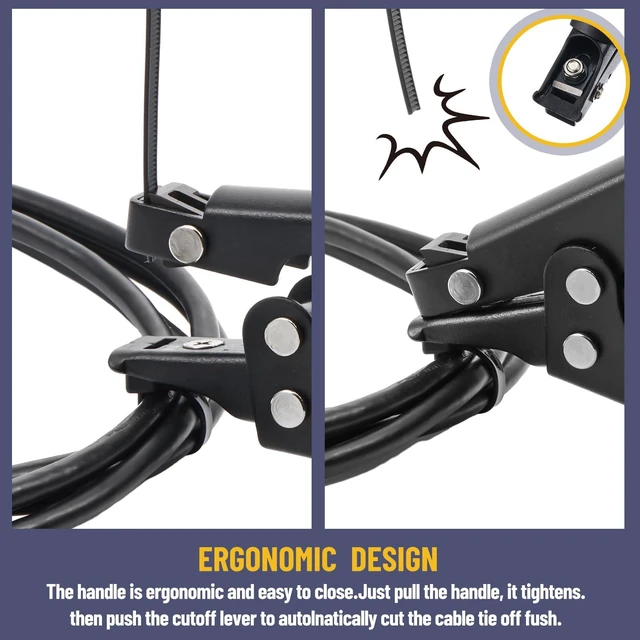 Alt view image 5 of 6 - 3 Pcs Cable Tie Tool Include 1 Zip Tie Opener, 1 Cable Cutter and Tightening Tool, and 1 Storage Box Steel Reusable Pocket Size