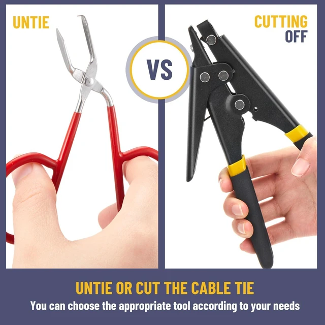 Alt view image 6 of 6 - 3 Pcs Cable Tie Tool Include 1 Zip Tie Opener, 1 Cable Cutter and Tightening Tool, and 1 Storage Box Steel Reusable Pocket Size