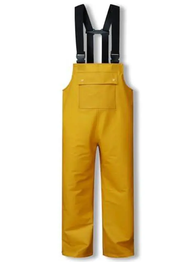 Alt view image 6 of 6 - Bib Rain Pants for Men Women Waterproof Bib Overall Durable Rain Gear for Work Fishing Gardening