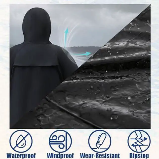 Alt view image 2 of 7 - Rain Suit Waterproof Jacket Rain Suits for Men Women Waterproof Heavy Duty Rain Gear Long Rain Jacket Coat & Pants