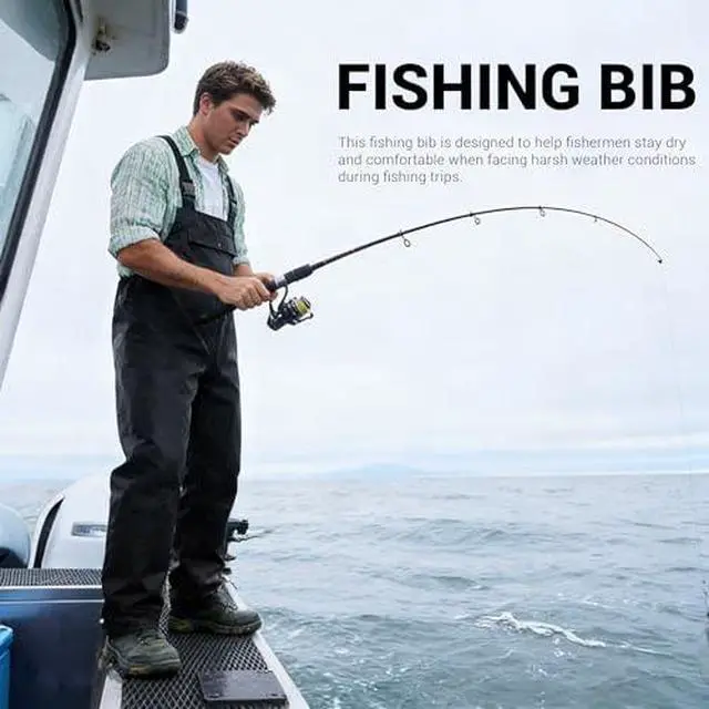 Alt view image 4 of 6 - Waterproof Bib Pants for Men Women Lightweight Rain Gear Safety Overalls Outdoor Fishing Trousers
