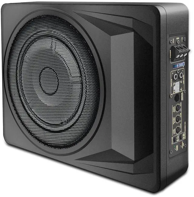 Main image of 1200W Car Subwoofer,10 Inch Slim Under Seat Car Subwoofer and Amp Package Powered Subwoofer for Car/Truck, High/Low Level Inputs Remote Control Enhanced Bass,Perfect for Truck/SUV/Jeep/MPV