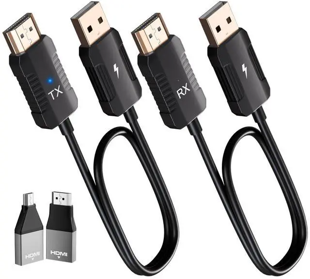 Main image of Wireless HDMI Transmitter and Receiver 4K Decode 1080P Output, HDMI Wireless Extender, Plug & Play, Support 2.4/5GHz for Streaming Video and Audio to Monitor from Laptop/Pc/Tv Box (Black)
