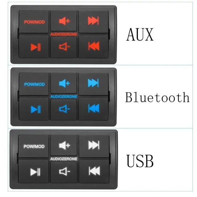 Alt view image 3 of 4 - Marine Bluetooth Amplifier car Audio System Waterproof Multi-Function Remote Class D Amp ATV UTV Amp 4 Channel Output (Silvery)