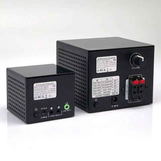 Alt view image 2 of 4 - S-AIR100-PRO Wireless Rear Speaker kit, 5.8G Low Latency Audio Transmitter and Receiver, 80W+80W high Power, Compatible with A/V Receiver, Stable and Anti-Interference