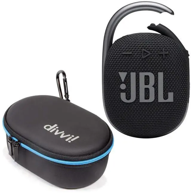 Main image of Clip 4 Portable Bluetooth Speaker (Black) + Bundle with divvi! Protective Hardshell Case (Black)