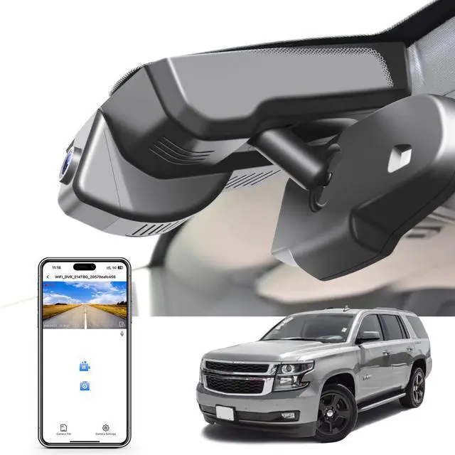 Main image of 4K Dash Cam Custom fit for Chevy Suburban/Tahoe 2015 2016 2017 2018 2019 2020(Model D), Model D & Model C Have Same Models Years but Vehicle Sensor Cover are Different