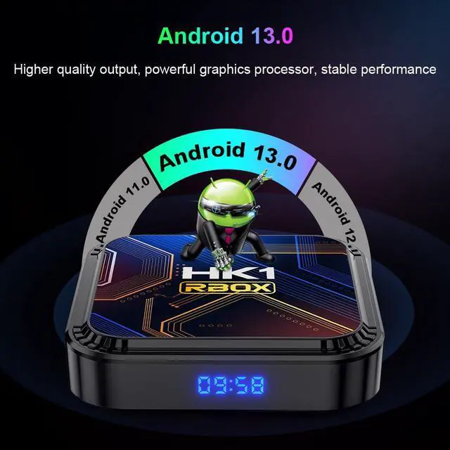 Alt view image 3 of 4 - Android Box 2026, Android 13.0 TV Box with 3D 8K 4GB RAM 64GB ROM RK3528 Quad-Core ARM Cortex A53 Mali-450, 2.4GHz/5.0GHz Dual WiFi BT 4.0, Support H.265 Ultra HD/HDMI 2.0/USB 3.0 Smart TV Box