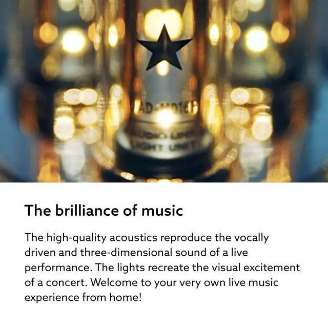 Alt view image 2 of 4 - The Speaker | Portable Bluetooth Speaker | 3D Crystal Sound & LED Light Show | Rechargeable | USB-C | 3 Light Modes: Candle, Ambient, & Beat | 7-Hour Playtime for Live Concert Feel at Home