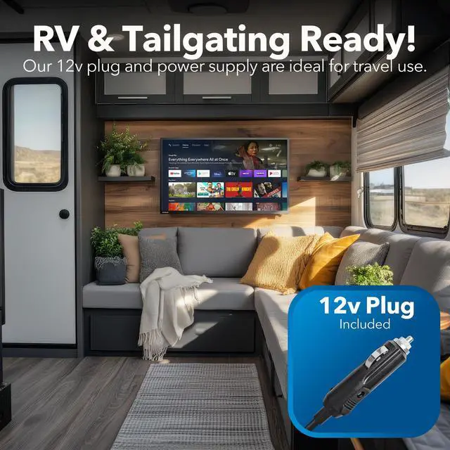 Alt view image 2 of 4 - 24" 12V RV Smart TV Android TV with Google Assistant, Chromecast, and Free Streaming Apps 720p HD CT-24TS10