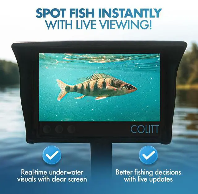 Alt view image 2 of 6 - Underwater Fishing Camera, Portable Ice Fishing Camera with Monitor, Real Time Fish Viewing for Lakes and Rivers, No WiFi Required