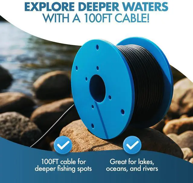 Alt view image 4 of 6 - Underwater Fishing Camera, Portable Ice Fishing Camera with Monitor, Real Time Fish Viewing for Lakes and Rivers, No WiFi Required