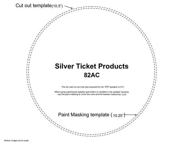 Alt view image 2 of 4 - 82AC Silver Ticket In-Ceiling Speaker with Pivoting Tweeter & Angled Woofer (8 Inch Angled in-ceiling) 11.3 inch overall size