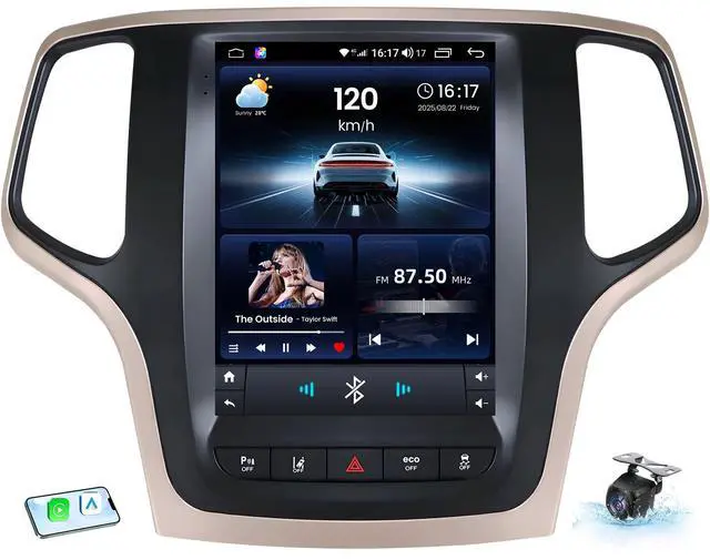 Main image of Car Radio for Jeep Grand Cherokee 2014 2015 2016 2017: 10" T-Style Car Stereo Upgrade Touchscreen with Wireless Carplay and Android Auto, 5GWiFi, GPS, FM/DSP/EQ, SWC & Rearview Camera
