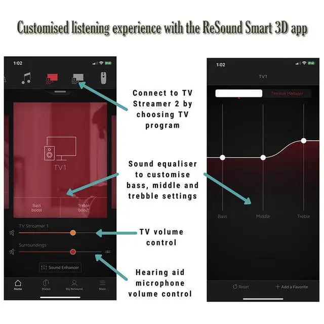 Alt view image 4 of 4 - Resound Unite TV Streamer 2- Hearing aid Accessories-Streamed Sounds were Crystal Clear