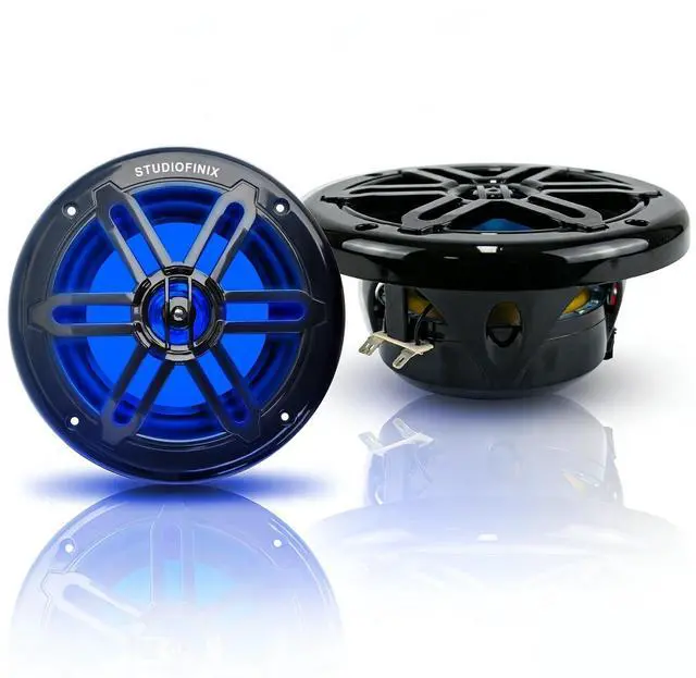 Main image of 8inch 900W Marine Speakers with LED Lights -2 Way Weather Resistant Boat Speakers Perfect for Boats, ATVs, UTVs (Pair,Black)