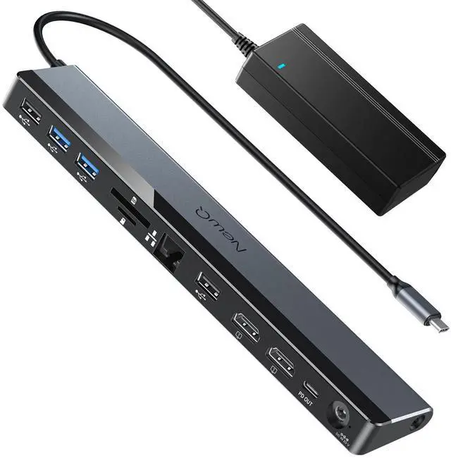 Main image of USB C Docking Station Dual Monitor 4K@60Hz, 12-in-1 Laptop Dock with 2*HDMI, 4*USB, Thunderbolt 3/4 Dock, SD/TF Slot, Ethernet, Audio, 96W Power Adapter, for HP, Lenovo, Dell, ASUS,Surface