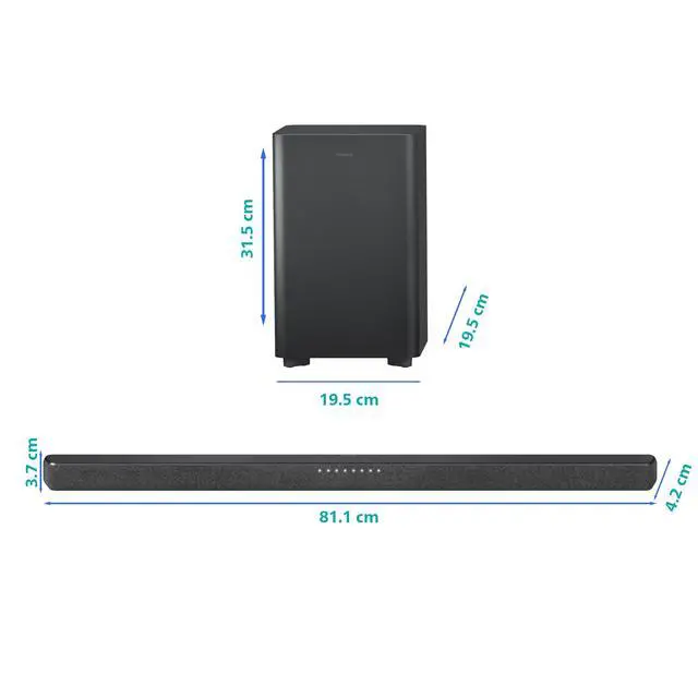 Alt view image 4 of 4 - TAB6200 2.1 Channel Soundbar with Wireless Subwoofer - Bluetooth, HDMI eARC, Dolby Atmos, DTS Virtual:X, 240W Max Power, Black