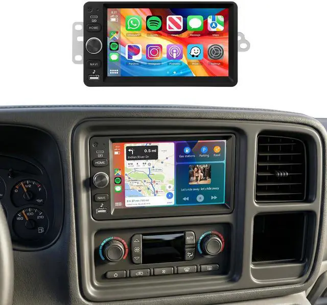 Main image of Car Radio Stereo(Support Bose System) for Chevy Silverado SSR Tahoe 2003-2006,GMC Siera Yukon 2003-2006,Hummer H2 2003-2007,Touchscreen/Wireless CarPlay/Android Auto/DSP/GPS/Backup Camera 2G+64G