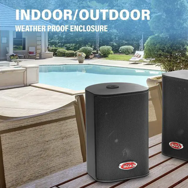 Alt view image 2 of 6 - MR4.3B 200 Watt Per Pair, 4 Inch, Full Range, 3 Way Weatherproof Marine Speakers Sold in Pairs