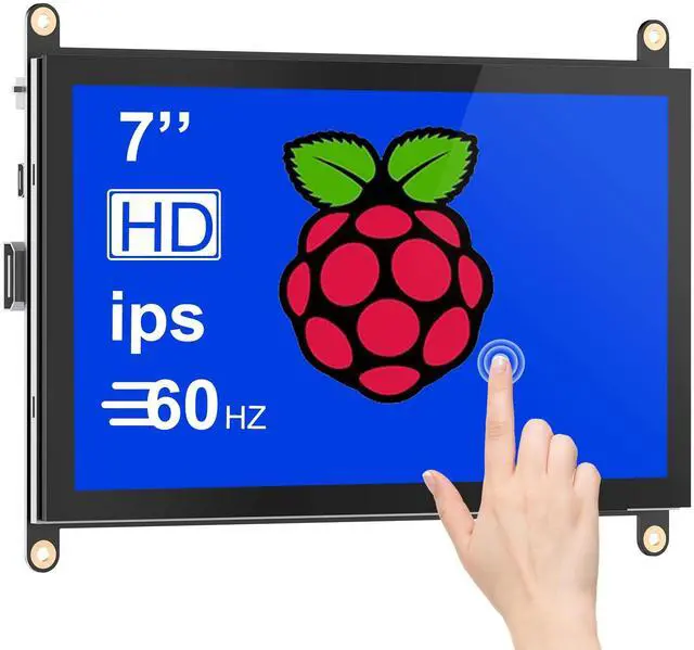 Main image of 7 Inch Raspberry Pi Screen Touchscreen Monitor 1024x600 HDMI Monitor 16:9 IPS Screen Display for Raspberry Pi 5/4/3/2/Zero/B/B+ Win10/8/7, Free-Driver