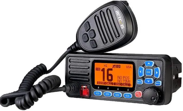 Main image of RA27 Fixed Mount Marine Radio with GPS, DSC, 25W, IP67 Waterproof VHF Radio Marine, Long Range, NOAA, International/US/CA Marine Channels, Triple Watch, Ship to Shore Radio for Boats, Black