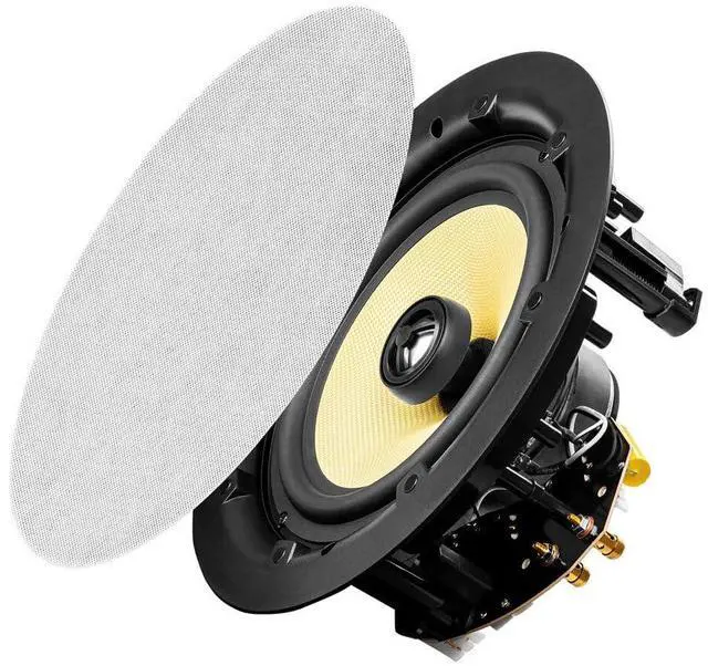 Main image of 8" in Ceiling Speaker Pair 120W, Trimless Magnetic Grille, Pivoting Tweeter, Paintable Grille ACE850