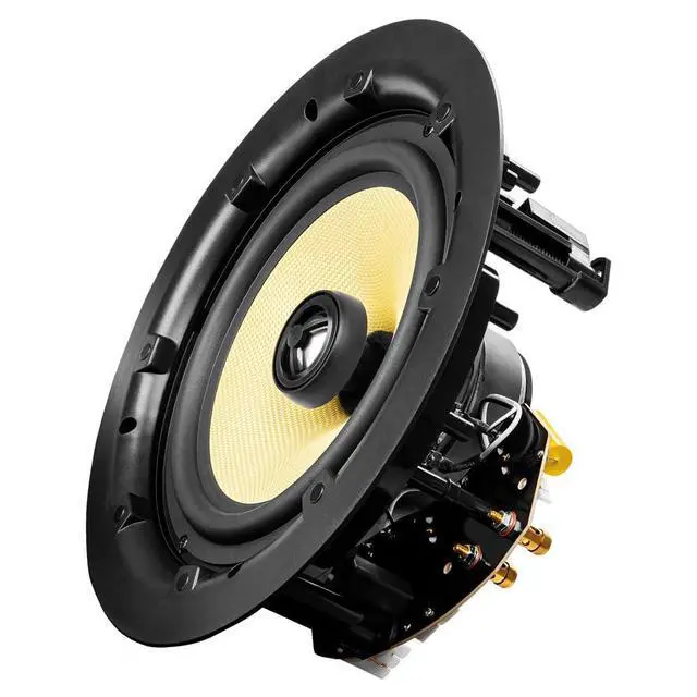 Alt view image 2 of 4 - 8" in Ceiling Speaker Pair 120W, Trimless Magnetic Grille, Pivoting Tweeter, Paintable Grille ACE850