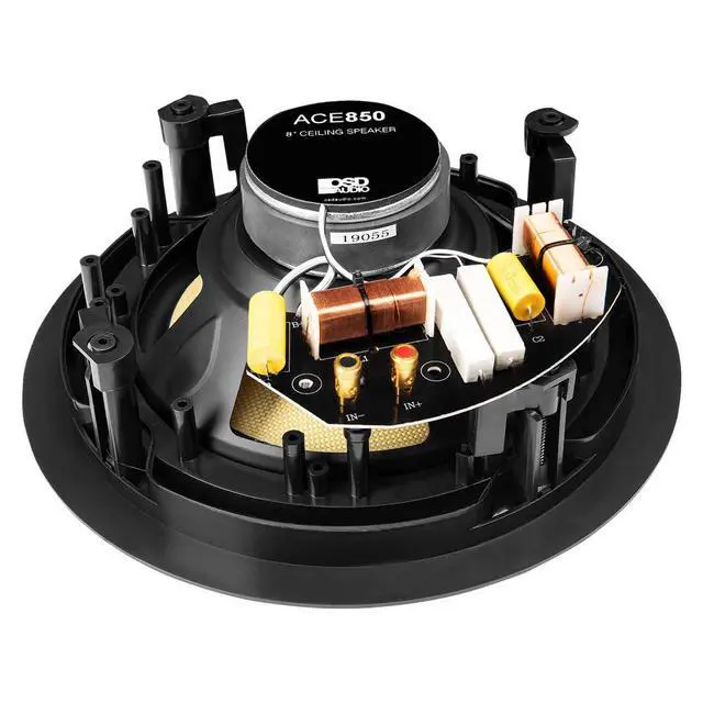 Alt view image 3 of 4 - 8" in Ceiling Speaker Pair 120W, Trimless Magnetic Grille, Pivoting Tweeter, Paintable Grille ACE850