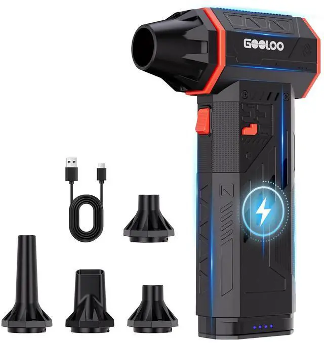 Main image of F5S Compressed Air Duster,180000RPM Super Power Cordless Air Blower, Rechargeable Electric Air Duster with Brushless Motor, 3-Speed Adjustable Dust Blower for PC Keyboard, Car, Home, Outdoor