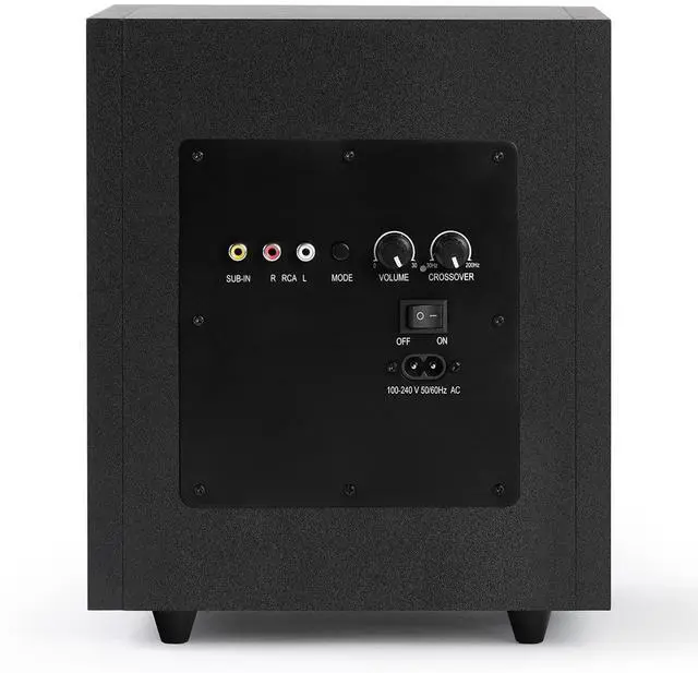 Alt view image 4 of 4 - S1 Subwoofer 6.5" Front-Firing Woofer, 6.5" Passive Radiator & Powered Wireless Subwoofer, 70W Amplifier, Volume Control, Bluetooth 5.0 Connectivity (Espresso)