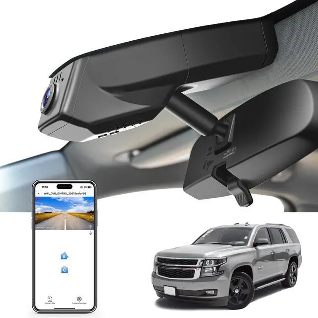 Main image of 4K Dash Cam Custom fit for Chevy Suburban/Tahoe 2015 2016 2017 2018 2019 2020(Model C), Model C & Model D Have Same Models Years but Vehicle Sensor Cover are Different