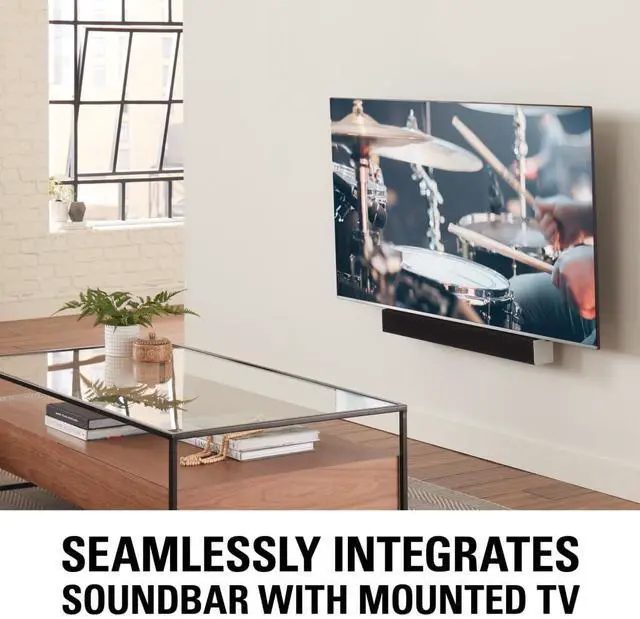 Alt view image 2 of 4 - Soundbar Mount For TV Mount Bracket - Height & Depth Adjust, Moves In-Sync With TV, Supports Sound Bars Up To 20 lbs - SASB1-B1