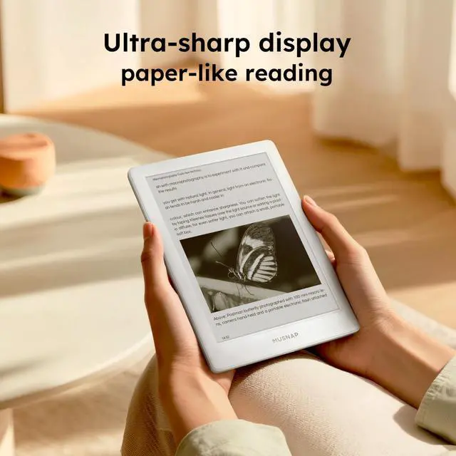 Alt view image 4 of 4 - Neo 64GB+2GB eBook Reader Supports 3rd-Party apps, 6E Ink ePaper eReader B/W Digital Paper, Long Battery Life for Reading