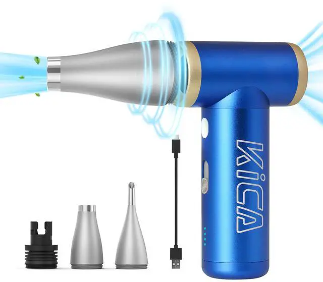 Main image of Electric Air Duster - Jet Fan 2S Rechargeable Air Duster, 117000RPM Brushless Motor, Metal Shell, 56 MPH Wind Speed, Jet Dry Blower for Keyboard, PC, Car & Home Cleaning (Blue)