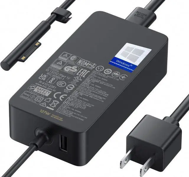 Main image of 127W Microsoft Surface Book 3 Laptop Charger for 102W Surface Book 2, Book1, Surface Laptop Studio 2,1,i5,i7, Windows Surface Pro/Laptop/Go/Tablet, 15V8A AC Power Adapter, High Speed Cable 10FT, LED