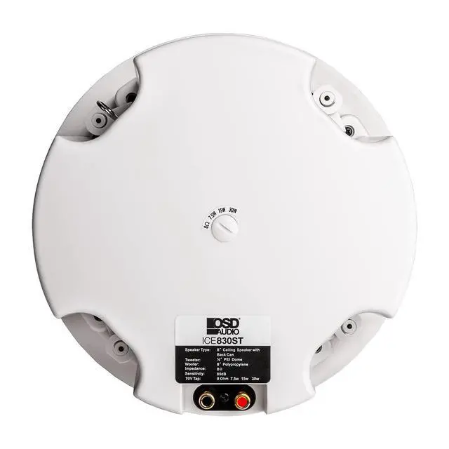 Alt view image 4 of 4 - 8" Ceiling Speaker w/Backcan 60W / Commercial 70V Tap, Single, ICE830ST