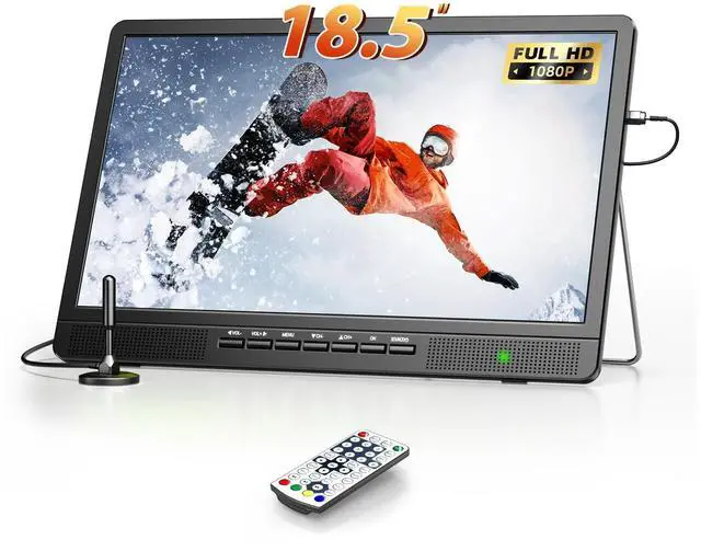 Main image of 18.5" Portable TV for Camping, HD 1080P Small TV with Antenna for Kitchen, RV, Boat, Truck, Home, Bedroom, Support USB/HDMI/AV Input