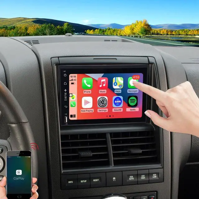 Main image of QLED 8-Core for Ford Mustang 2005-2009 Explorer 2006-2010 Radio Upgrade Carplay Android Auto Touch Screen Stereo Free Back Camera