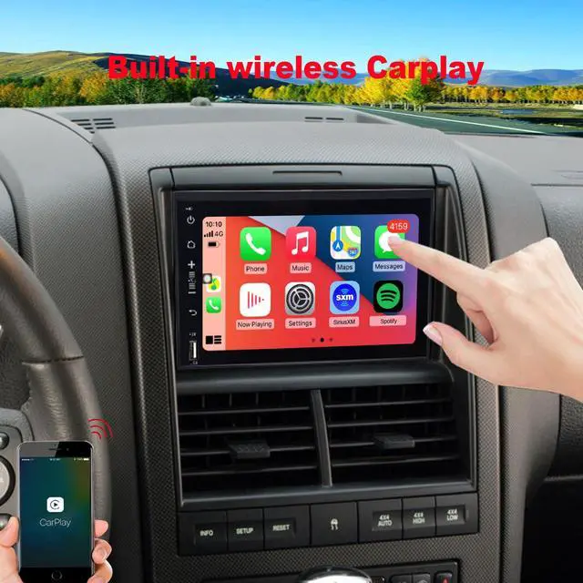 Alt view image 4 of 4 - QLED 8-Core for Ford Mustang 2005-2009 Explorer 2006-2010 Radio Upgrade Carplay Android Auto Touch Screen Stereo Free Back Camera