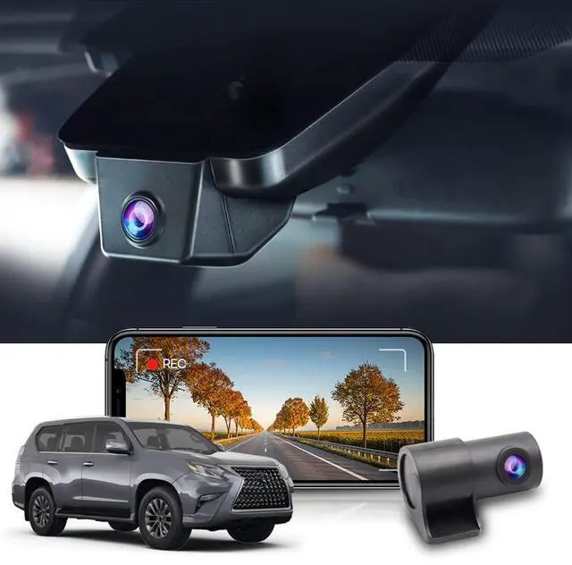 Main image of 4K Front+1080P Rear Dash Cam Suitable for Lexus GX460 2020 2021 2022 2023 Premium Luxury, OEM Look, Dual HD Video, Loop Recording, Built-in WiFi & APP, G-Sensor, Easy to Use, 128GB Card