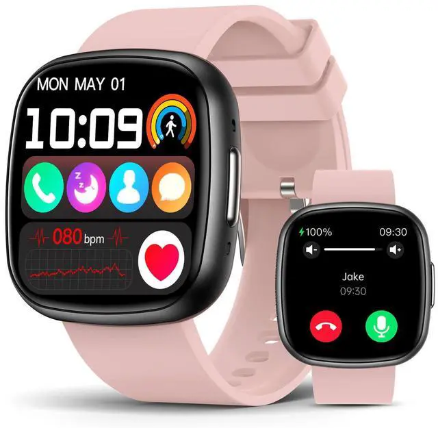 Main image of Smart Watch for Women, 1.72" Super Retina HD Display, 24/7 Heart Rate HRV SpO2 Monitor, Sleep/Stress, 135 Sport Modes Fitness Activity Tracker, IP68 Waterproof Square Gift for Her, Android iOS