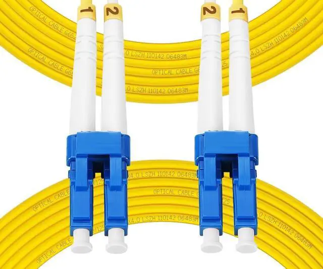 Main image of 100m(328ft) OS2 LC to LC Fiber Patch Cable Duplex Singlemode Length Option: 0.5M(1.6ft)-100M(328ft) 9/125µm 2.0mm Diameter Fiber Optic Cable, OS1/OS2 Compatible