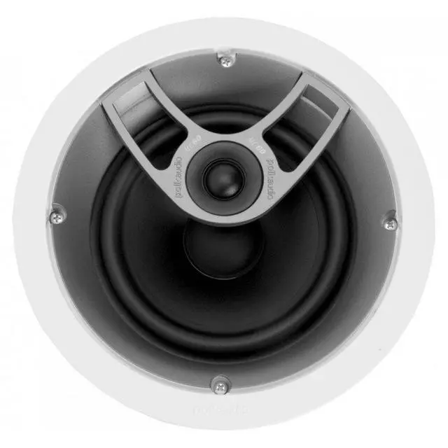Alt view image 3 of 4 - MC60 2-Way 6.5" in Ceiling Speaker (Single), Dynamic Built-in Audio, Perfect for Humid Indoor/Enclosed Areas, Bathrooms, Kitchens, Patios (White)