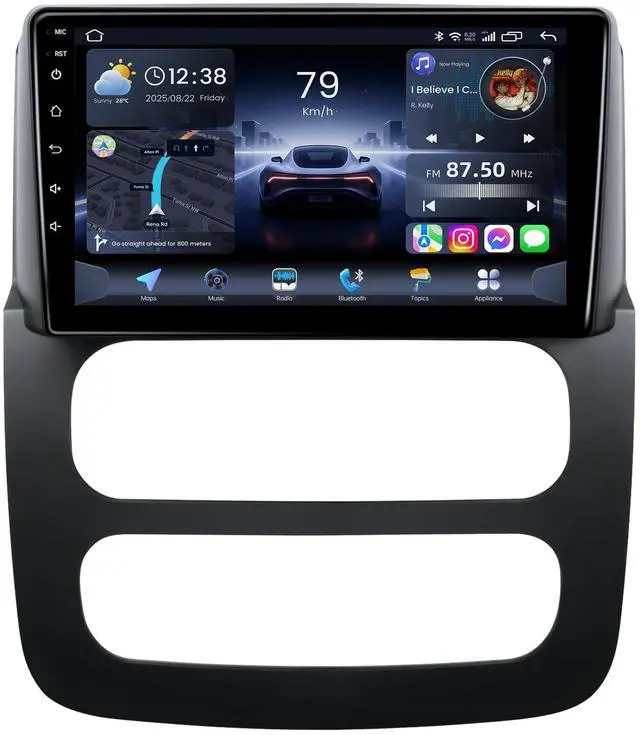 Main image of Android 15 Car Radio for Dodge Ram 1500 2500 3500 2002 2003 2004 2005: 9 Inch 1280x800 Touchscreen Upgrade Wireless CarPlay/Android Auto Bluetooth 5.0 5G WiFi GPS FM/RDS 1080P Backup Camera