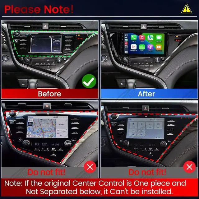 Alt view image 2 of 4 - Stereo Radio for Toyota Camry 2018 2019 2020 - Wireless Car-Play Android Auto GPS Navigation - (4GB+64GB) Head Unit 10.1 Inch Blue-Tooth 5GWiFi Update Kit RDS FM DSP Camera