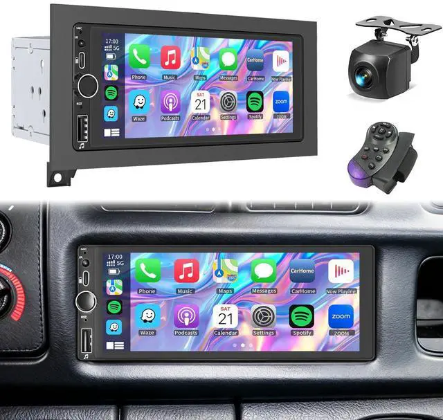 Main image of Plug&Play Car Stereo for Dodge Ram 1994-2001 /Dakota1987-2000 /Caravan 1984-2000 / Pickup D150 D250 D350 1984-1993/Town&Country 1990-2000/Grand Cherokee 1993-1998 Wireless CarPlay&Android Auto AM/FM