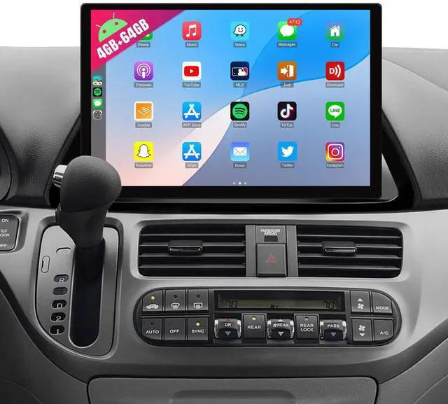 Main image of 13.1" 2K Car Radio for Honda Odyssey 2005-2010 Stereo with Wireless Carplay Android Auto, 4+64GB Upgrade Honda Odyssey with GPS Navigation Bluetooth WiFi Rear Camera Split Screen